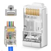 JODROAD Shielded RJ45 Cat5 Cat6 Pass Through Connectors - 3