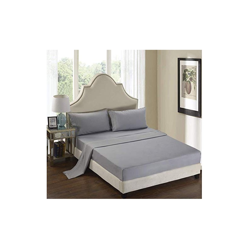 Fitted Sheet Queen size Ultra-Soft Wrinkle Resistant Brushed Microfiber Bedsheet