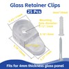 suiwotin 25pcs Glass Retainer Clips, Plastic Mirror Holder Clips, Clear