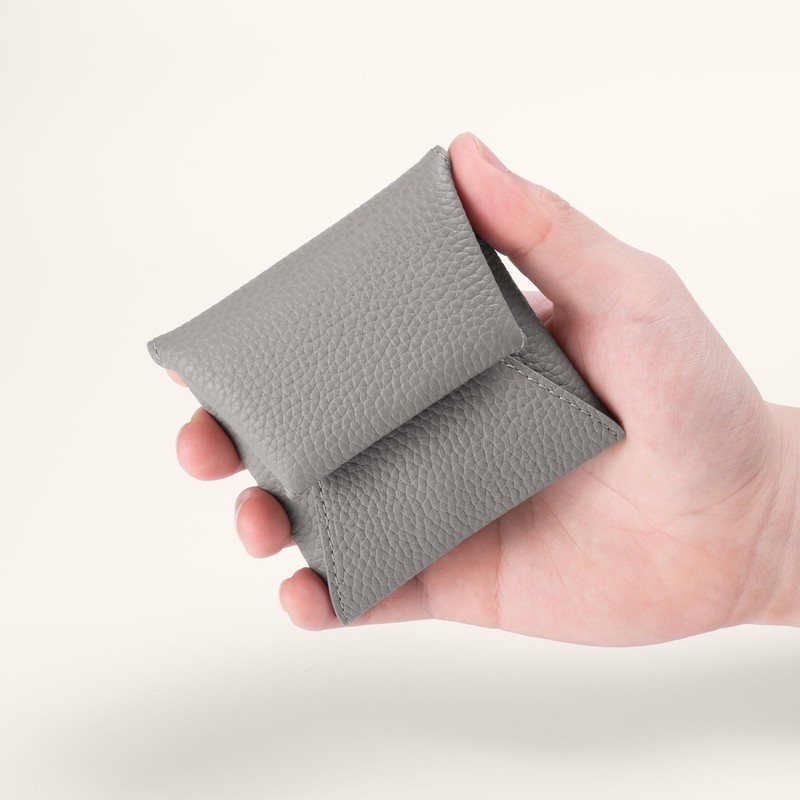 COGURE COPECP Coin Purse, Genuine Leather, Shrink Calf Leather, Bifold,
