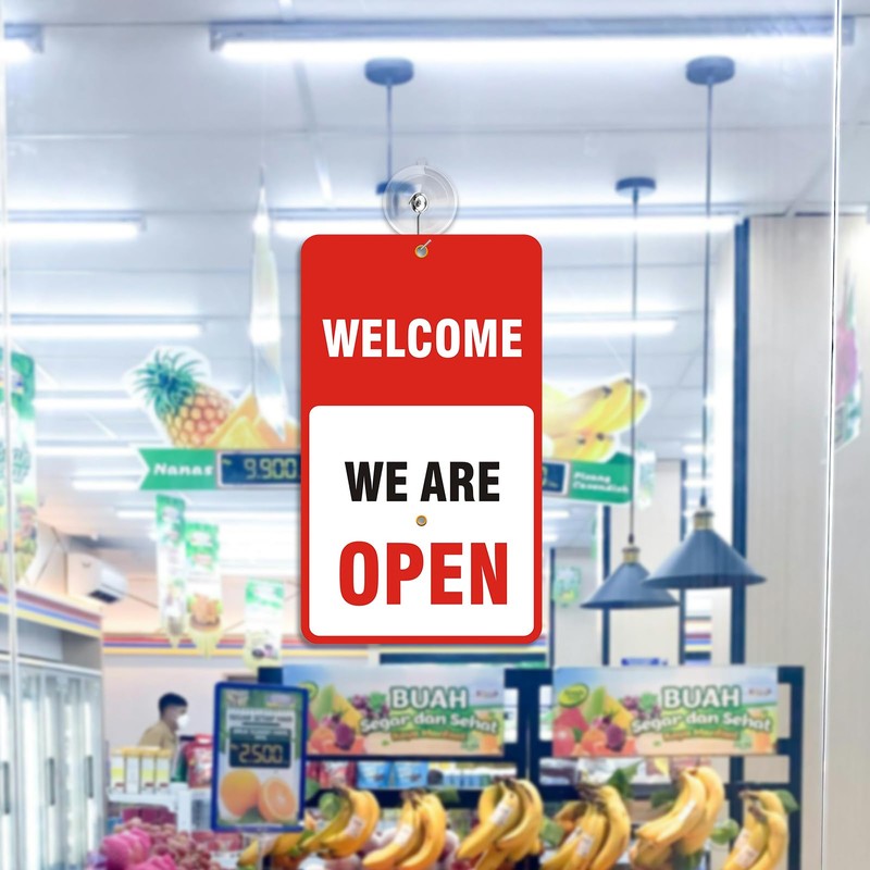 Open Signs for Business with Suction Cups, “We Will Be