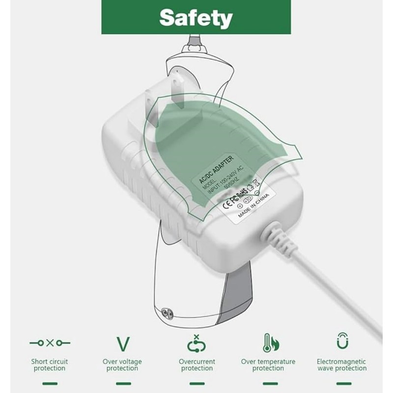 Musstad 2-Prong Charger Fit for Waterpik Cordless Pearl Water Flosser