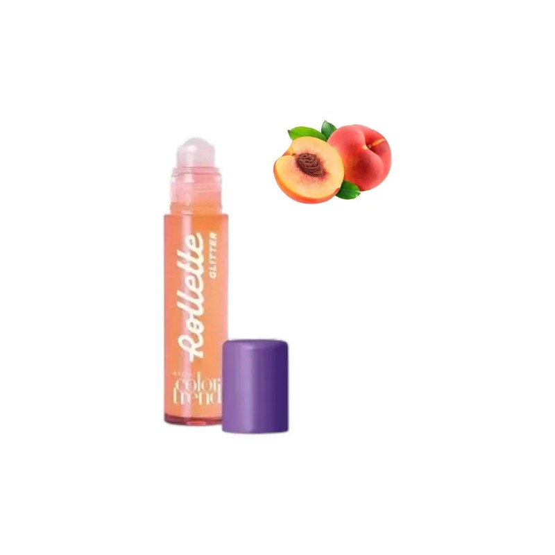 Brillo Labial Rollette Glitter Durazno 2pz Color Trend Avon