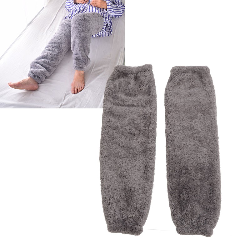 2pcs Plush Slipper Stockings Soft Warm Thickened Prevents Chilblain Over