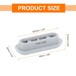 sourcing map 4Pcs Toilet Seat Buffer, Anti-Slip Plastic Toilet Seat Bumper, Universal Buffer Toilet Lid Rubber Bumpers for Home Hotel, Gray