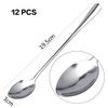 PXRLMYF 12Pcs Latte Spoon Stainless Steel Long Handle Coffee Spoons