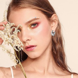 AWOGIPD Chunky Earrings, Earrings, Thick Hoop Earrings for Women, Drop Earrings, Chunky Earrings, Fashion Jewellery for Women and Girls