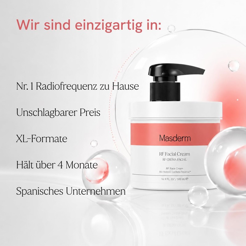 MASDERM Ultrasonic Face Cream High Frequency Moisturising Face Cream Anti-Wrinkle