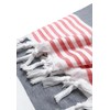 FEBE Beach Towel Bath Towel Grey and Red Cotton 180