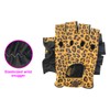 Fingerless Half-Finger Premium Driving/Cycling/Motorcycle Gloves in Real Leather 309, leopard-yellow