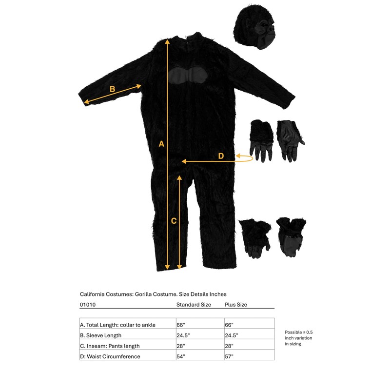 Gorilla Suit Pink Costume Standard