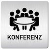 Türschilder24 XXL Door Sign 125 x 125 mm Conference 003