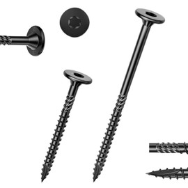 FMhotu Heavy-Duty Outdoor Deck Screws, 100Pcs Star Drive Decking Wood Screws, Rust Resistant Timber Screws for Timber/Log/Landscaping Wood（#14 x 2-7/8",6"）