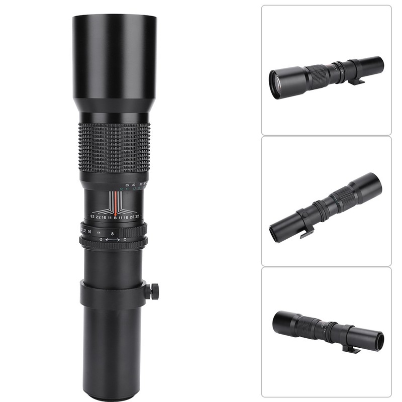 500mm F8-F32 Manual Fixed Focus DSLR Telephoto Lens for Nikon