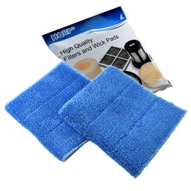 HQRP 2-Pack Blue Steam Mop Pads Compatible with HAAN SI-35 MS-30 SV-60 SI-25 SI-40 SI-60 SI-70 FS-20 MS-35 SI-75 BS-20 SI-38 SI-45 SI-46 SI-77 BS-10 HD-50 Steamers, RMF2X RMF4X Replacement