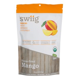 swiig Organic Freeze-Dried Mango, 4 Ounce Bag