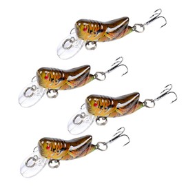 Kisangel 4pcs Simulation Fishing Baits Realistic Lure for Crucian Carp Grass Carp Fishing Accessories for Outdoor Trips Holidays for Enthusiasts