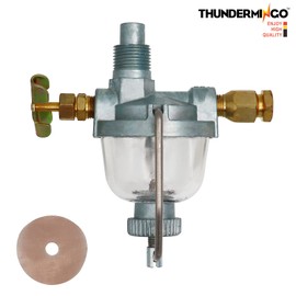 THUNDERMINGO Glass Fuel Sediment Bowl AM3100T AT326991 Assemble for John Deere Tractor 1010 320 330 40 420 430 440 M Allis Chalmers B C D14 D17 D19 Replace AT326991 235560 237944 70235560 0W426A