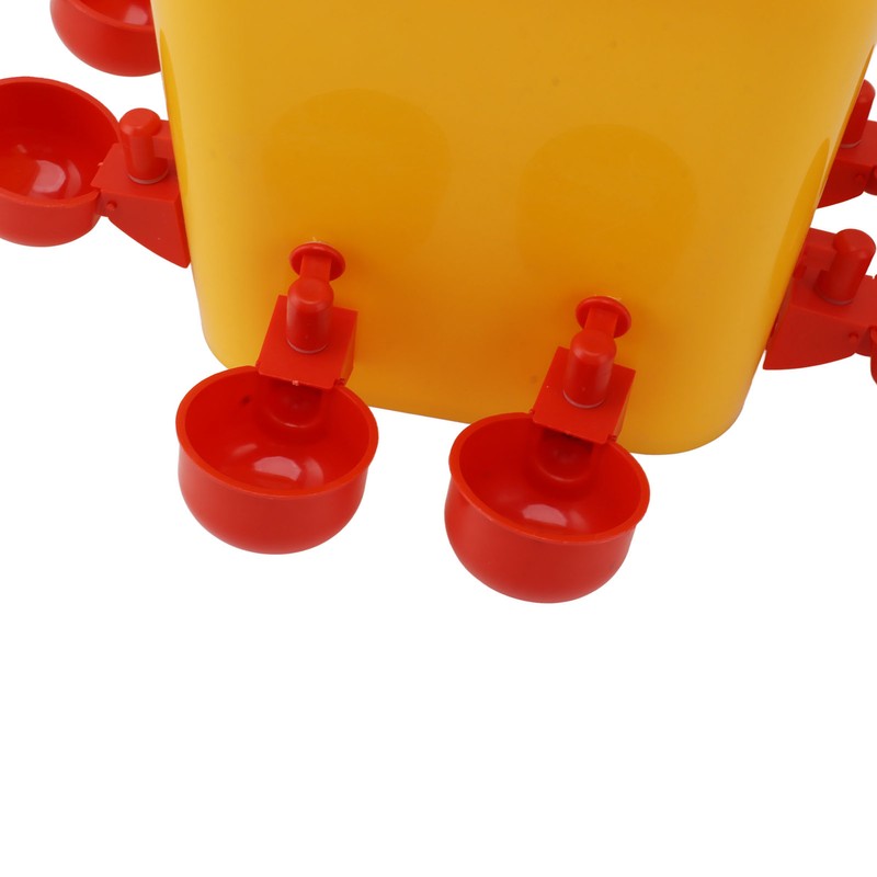 Automatic Chicken Waterer Cup with 12L Handheld Barrel Poultry Drinking