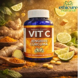 Ethicure Vitamina C, Jengibre Y Cúrcuma 90 Cápsulas                                                                                                   