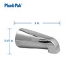Plumb Pak PP825-33 PP825 Universal Fit Bath Tub Spout, Without