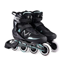 Men's Adult Inline Skate - Micro Delte High Performance Roller Skates Blades for Men, Indoor Outdoor and Fitness Black (7.5)