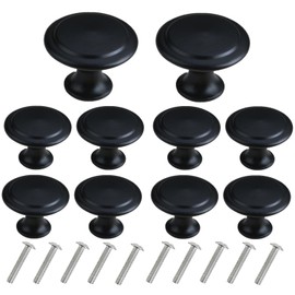 fogman Drawer Knobs Pulls Knobs Handles Custom Stylish Furniture Set of 10 (Black)