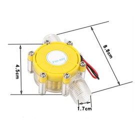 Micro Water Turbine Generator DC Small Hydropower Power Generator External Thread DC Hydropower Generator Yellow Power Generation Device for Presentation in the Classroom DIY Activities (12 V)