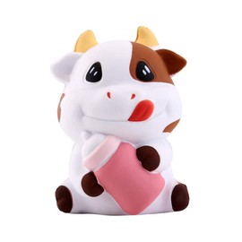 ANBOOR Squishies Cow Slow Rising Squeeze Toy Cute Kawaii Milk Bottle Slow Rising Anti-Stress Squishies Toy for Children Adults (8 x 6.5 x 11.5 cm, 1 Piece)