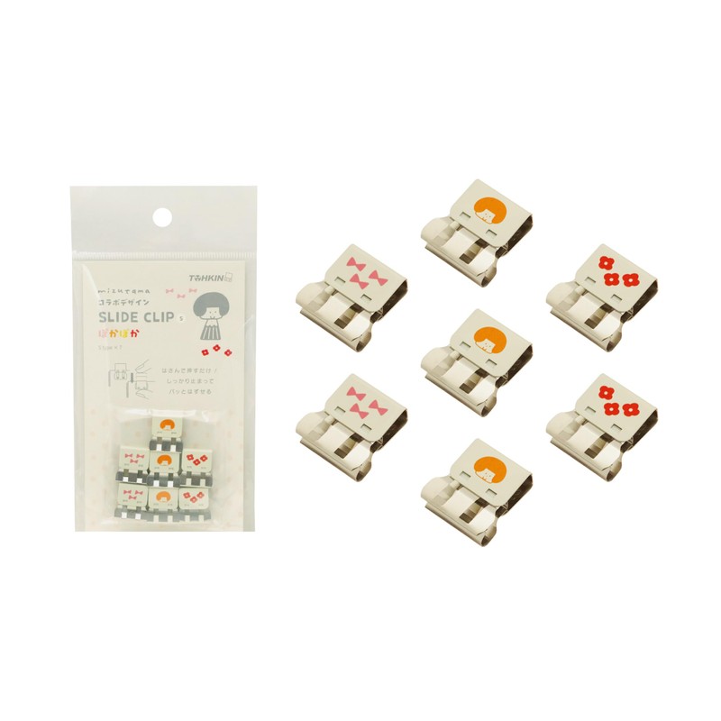 TOHKIN MZTSC-S7PO Mizutama Collaboration Design Slide Clips, Small, Pack of
