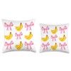 Pink Bows Cute Coquette banana y2k Clean Girl Aesthetic Throw