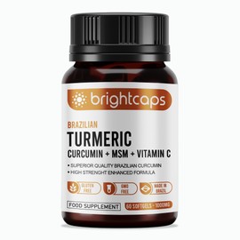 MSM (Methylsulfonylmethane) with Turmeric Full Spectrum Curcumin (95% Curcuminoids) & Vitamin C | Joint Care Support | 1000mg Sofgels