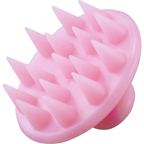 Shampoo Scalp Massage - Silicom Brush (pink) by Shimomura