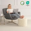 Hansleep Round Pouf Ottoman Foot Rest, 17 x 14 Small