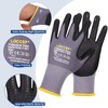 Work Gloves MicroFoam Nitrile Coated-6 Pairs,Endurance Seamless Knit Nylon,Dots on