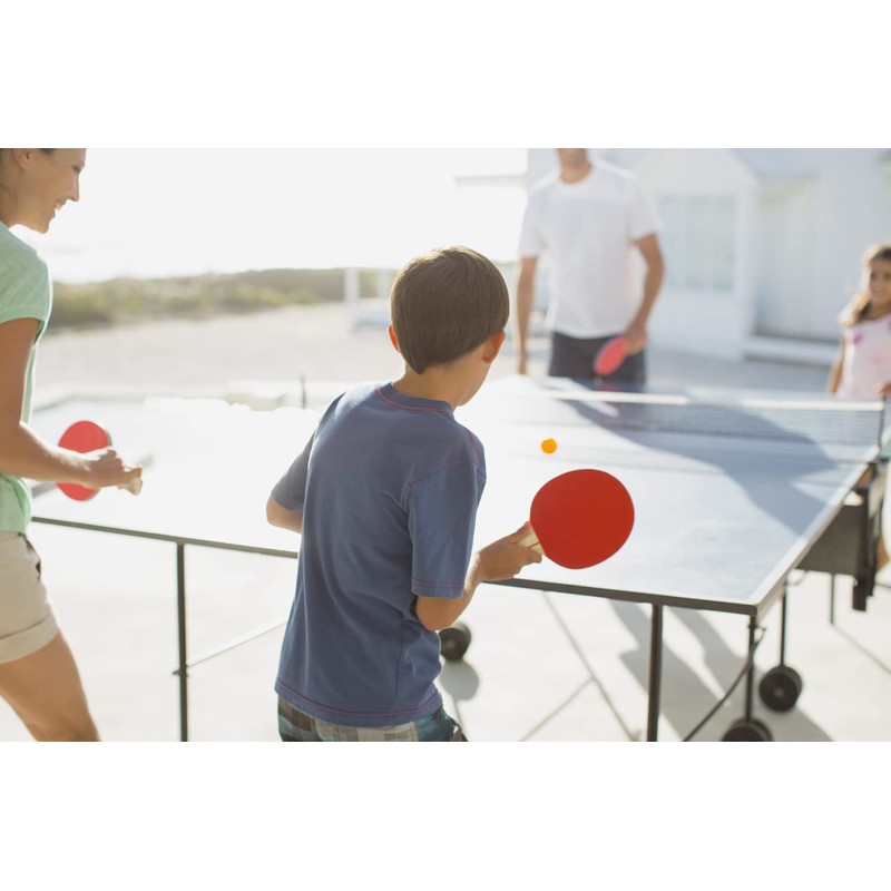 Idena 40201 Beginners Table Tennis Bat with Straight Wooden Handle,