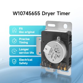 W10745655 W10857612 W10436308 Dryer Timer Replacement - Exactfito- Compatible with Amana, Whirlpool,Admiral