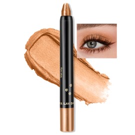 Erinde Champagne Glitter Eyeshadow Pen, Waterproof & Long-Lasting Eyeshadow Stick, Pearlescent Cream Crayon Eyeliner, High Pigment Metallic Shimmer Eye Makeup Pen