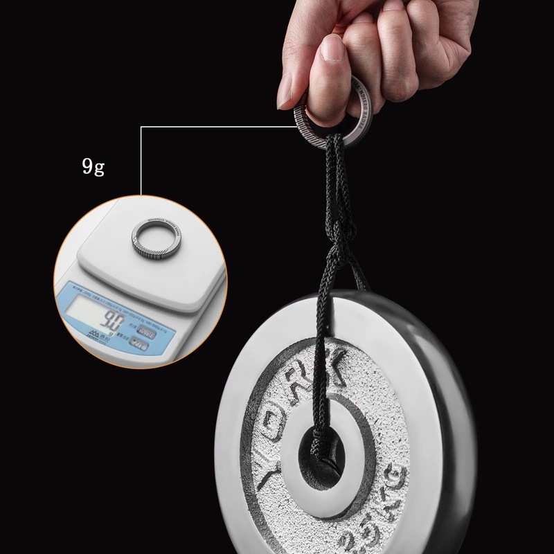 TISUR Men's Titanium Carabiner for Keycase Keychain with Key Ring