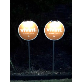 Vivint, ADT BRINKS, VECTOR, SIMPLISAFE 2 -  NEW VIVINT. Reflective Security Yard Sign w/ 6 Decals & 2 Solar lights