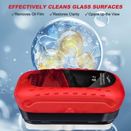 2PCS Automotive Oil Film Cleaning Brush, Glass Cleaning Board, Oil Film Cleaning Brush, Hydrophobic Glass Coating for Windshield, Seedhubtok Glass Cleaning Board Improves Clarity and Visibility