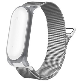 YXHH PLAUD NotePin AI Replacement Band for Voice Recorder, Includes Strap Connection Case, Magnetic Clasp, Stainless Steel, Mesh, Breathable, Adjustable Length, Unisex, Various Colors Available