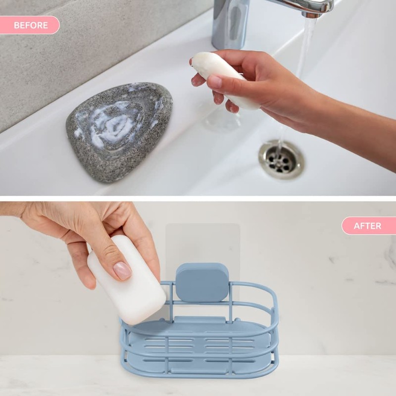 Compactor Soap Dishes Powder Coated Metal Blue 14 x 12.5