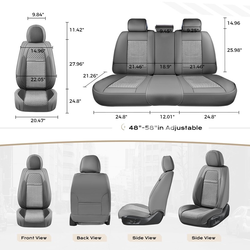 Coverado Car Seat Covers Front Seats, Waterproof Front Seat Covers