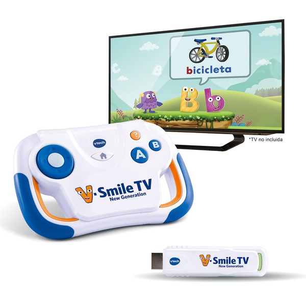 VTech-80-613267 V.Smile TV New Generation | Plug&Play éducatif pour Enfants + 3 Ans | Version ESP | Multicolore, 80-613267, Multicolor, único