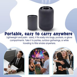 xcivi 2-Pack Air Filter Replacement Cartridges Compatible with Sploofy Personal Smoke Air Filter, Up to 500 Uses