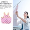LFMUDNE Thickened Clothes Drying Apron, Laundry Apron With Pouch,Portable Sleeveless