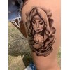 5 Sheets Temporary Saint Mary Religious Cross Tattoo Praying Hand
