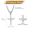Oidea Virgin Mary Necklace for Women: Silver Tone Rhinestones Angel