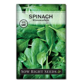 Sow Right Seeds - Bloomsdale Spinach Seeds for Planting - Non-GMO Heirloom Packet with Instructions to Plant and Grow an Outdoor Home Vegetable Garden - Vigorous Leafy Green - Super Nutritious (1)